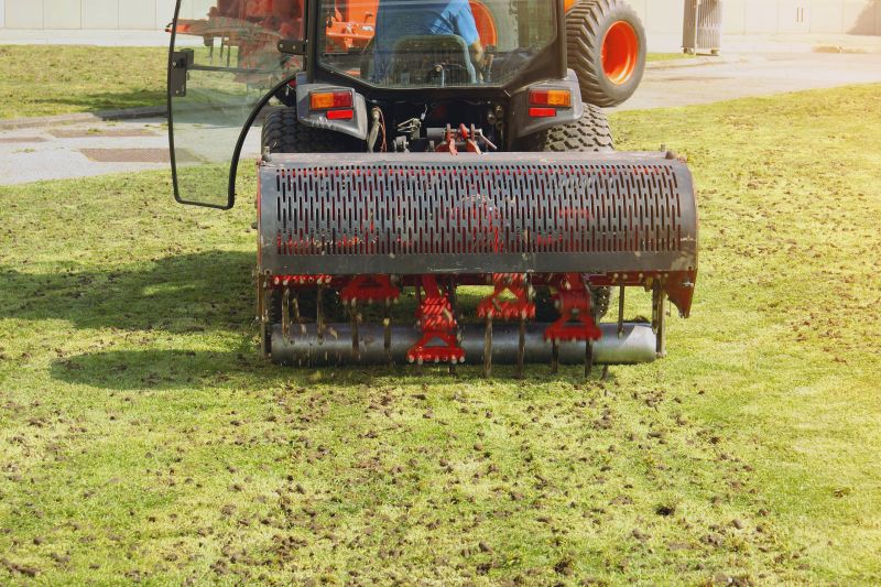 Lawn Aeration Equipment in Action